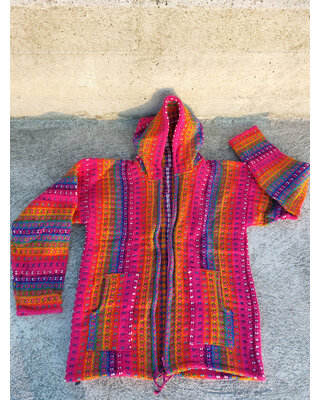 Colorful cardigan M - Orange pink