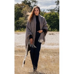 LANAVITTA Wollen Shawl - Comfort Brown