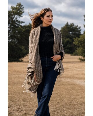 LANAVITTA Châle en laine – Comfort Brown