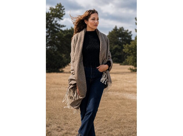 LANAVITTA Châle en laine – Comfort Brown