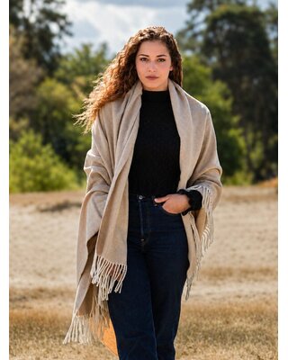 Wollschal Maris Beige