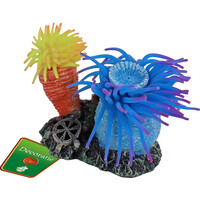 Boon aqua deco Boon Aqua Deco ornament 2x siliconen zeeannemoon met rots, 10 cm.