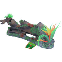 Boon aqua deco Boon Aqua Deco ornament polyresin boomstronk met mos en plant, 40 cm.