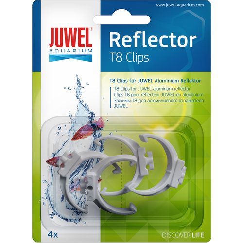 Juwel Juwel reflectorklem T8 plastic, pak à 4 stuks.