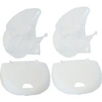 Voltrega Voltregá kapbakjes transparant met wit klepje, pak a 2 stuks.