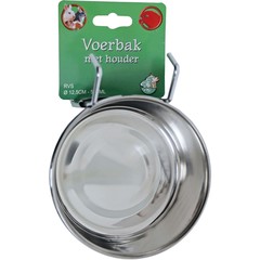 Boon Boon voerbak RVS met houder universeel, Ø 12,5 cm - 550 ml.