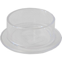 Universele voerbak rond plastic transparant, Ø 7 cm.