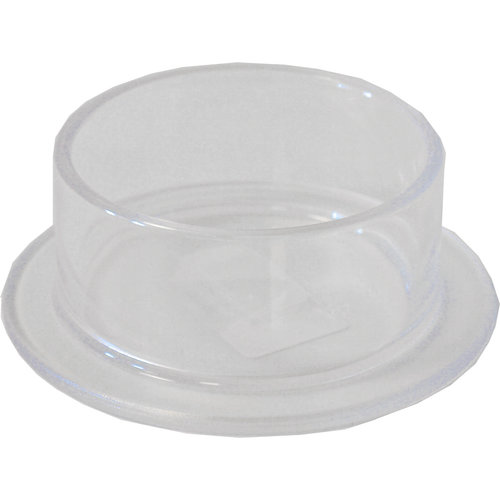 Universele voerbak rond plastic transparant, Ø 7 cm.