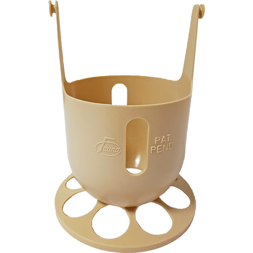 Losse plastic houder voor glazen pot, beige.