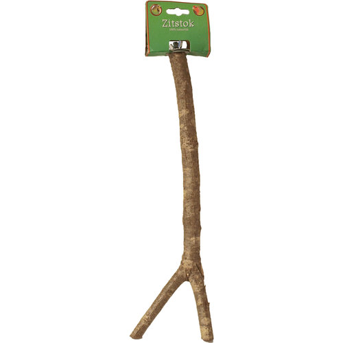 Boon zitstok met schroefdraad hout, 40 cm.