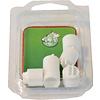 Boon dop voor zitstok wit 12 mm, pak a 6 stuks.