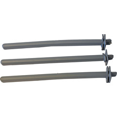 Voltrega Voltregá zitstok indraaimodel met klem plastic grijs, zak a 3 stuks.