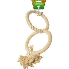 Boon Boon vogelspeelgoed touwring katoen klein 2-rings, Ø 13 cm.