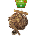 Boon Boon vogelspeelgoed stok hout met bal en bel L, 22 cm.