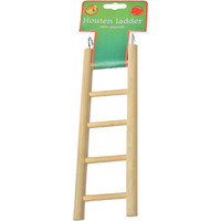 Boon Boon vogelspeelgoed ladder hout 5 traps, 22 cm.