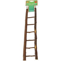 Boon Boon vogelspeelgoed ladder hout Natural 7 traps, 28 cm.