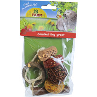 JR Farm JR Farm grote parkiet & papegaai natuurlijke smulketting groot, 100 gram. 11744