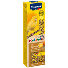 Vitakraft Vitakraft ei/graszaad-kräcker kanarie, 2in1.