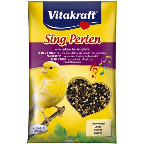 Vitakraft Vitakraft sing perlen kanarie, zakje a 20 gram.