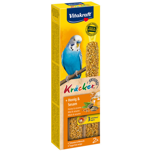 Vitakraft Vitakraft honing/sesam-kräcker parkiet, 2in1.