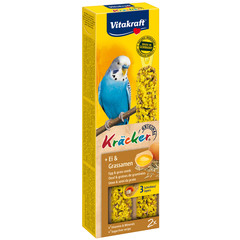 Vitakraft Vitakraft ei/graszaad-kräcker parkiet, 2in1.