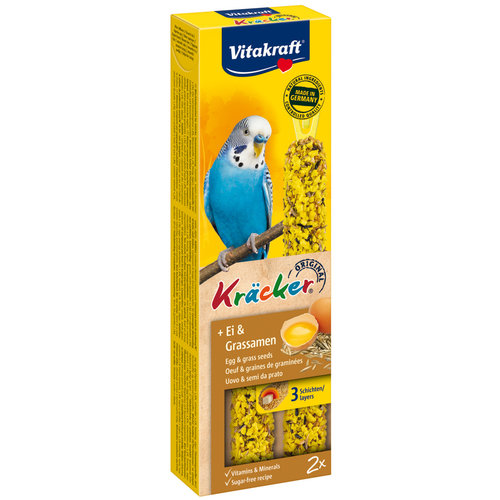 Vitakraft Vitakraft ei/graszaad-kräcker parkiet, 2in1.