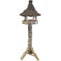 Voederhuis berken rond de luxe met tenen dak.