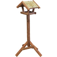 Voederhuis bruin mini met stro dak.