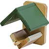 Pindakaaspot houder hout, groen dak.