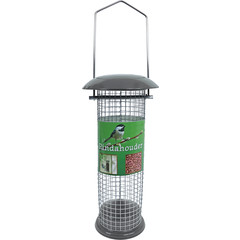 Boon pindahouder metaal zilverkleur, 22x Ø 10 cm.