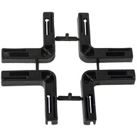 Voltrega Voltregá zak à 4 plastic hoekstukken konijnenkooi, zwart.