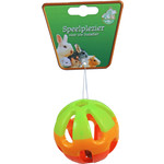 Boon knaagdierspeelgoed bal plastic met bel, 7,5 cm.