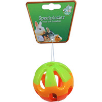 Boon knaagdierspeelgoed bal plastic met bel, 7,5 cm.