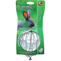 Boon hooi- of groenvoerbal metaal met bel chroom, 11 cm.