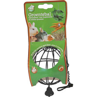 Boon hooi- of groenvoerbal metaal met bel zwart, 8 cm.