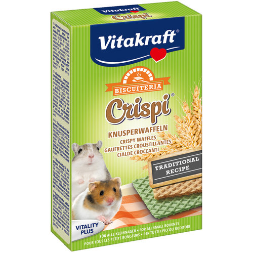 Vitakraft Vitakraft knaagdier Crispi's wafeltjes hamster 10 gram, doos a 12 stuks.