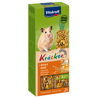 Vitakraft Vitakraft knaagdier honing/spelt-kräcker hamster, 2in1.