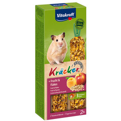 Vitakraft Vitakraft knaagdier fruit/flakes-kräcker hamster, 2in1.