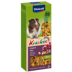 Vitakraft Vitakraft knaagdier druif/noot-kräcker cavia, 2in1.