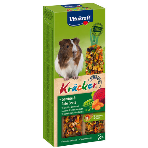 Vitakraft Vitakraft knaagdier groente/biet-kräcker cavia, 2in1.