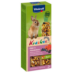 Vitakraft Vitakraft knaagdier bosbes/vlierbes-kräcker dwergkonijn, 2in1.