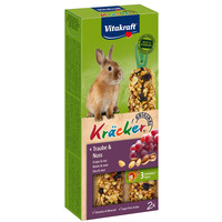 Vitakraft Vitakraft knaagdier druif/noot-kräcker dwergkonijn, 2in1.