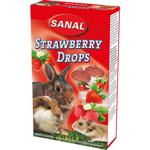 Sanal Sanal knaagdier strawberry drops, 45 gram.