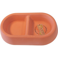 Boon konijnen eetbak beton ovaal dubbel, 21 cm.