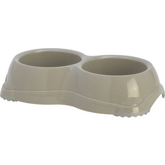 Moderna Moderna eetbak dubbel Smarty 2 plastic, warmgrijs.