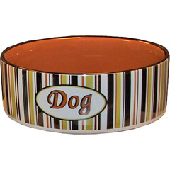 Hondeneetbak steen gestreept, 23 cm