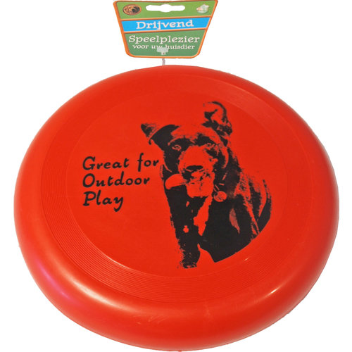 Boon hondenspeelgoed drijvend frisbee rood, Ø 23 cm.