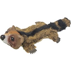 Boon hondenspeelgoed pluche wasbeer met latex bruin, 40 cm.