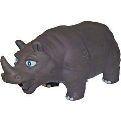 Boon hondenspeelgoed latex neushoorn, 17 cm.