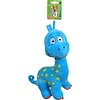 Boon hondenspeelgoed pluche dino blauw, 25 cm met piep.